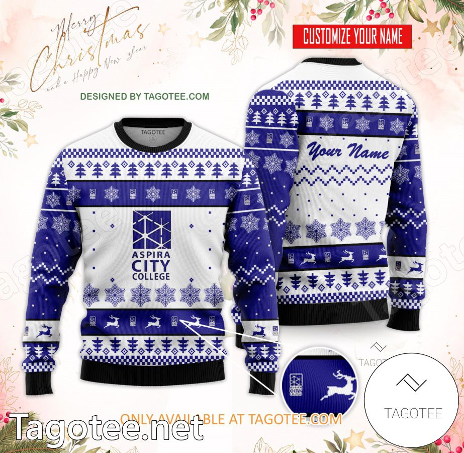 ASPIRA City College Custom Ugly Christmas Sweater - BiShop