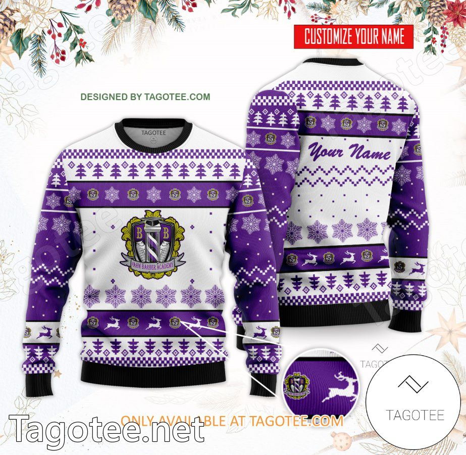 Adrian H. Wallace Barber Academy Custom Ugly Christmas Sweater - BiShop