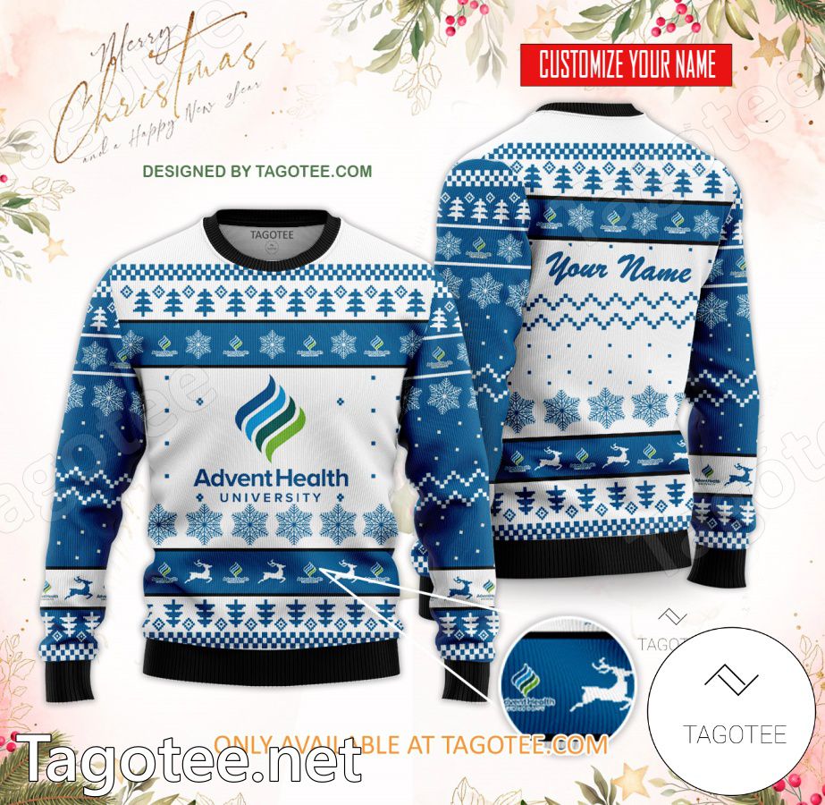 AdventHealth University Custom Ugly Christmas Sweater - BiShop