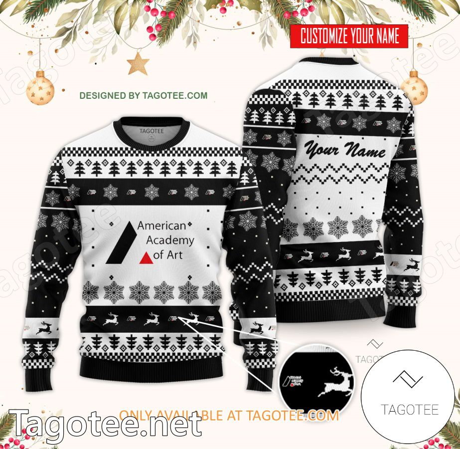 American Academy of Art Custom Ugly Christmas Sweater - BiShop