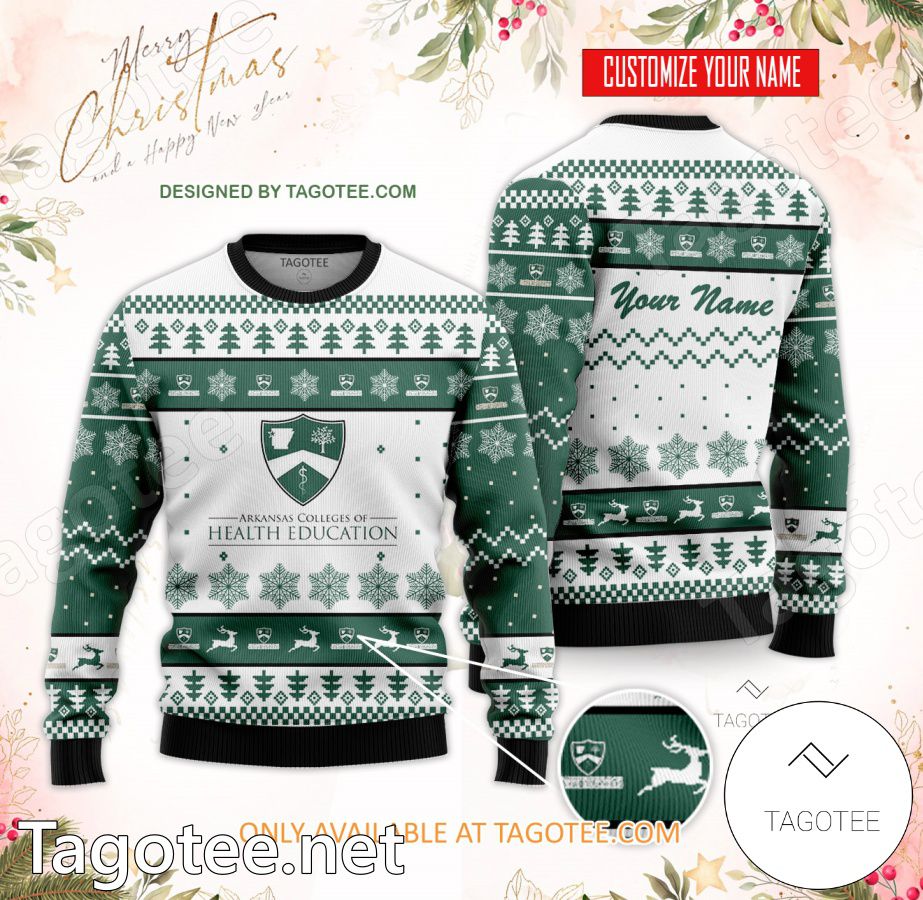 Arkansas Colleges of Health Education Custom Ugly Christmas Sweater - BiShop