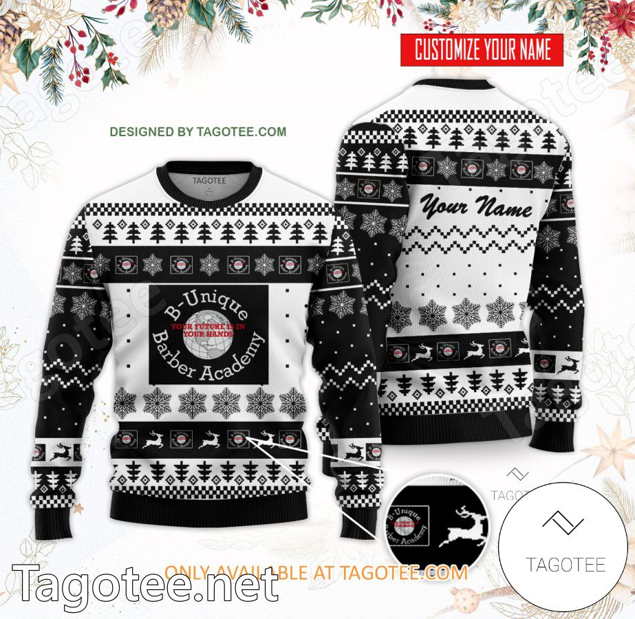 B-Unique Beauty and Barber Academy Custom Ugly Christmas Sweater - BiShop