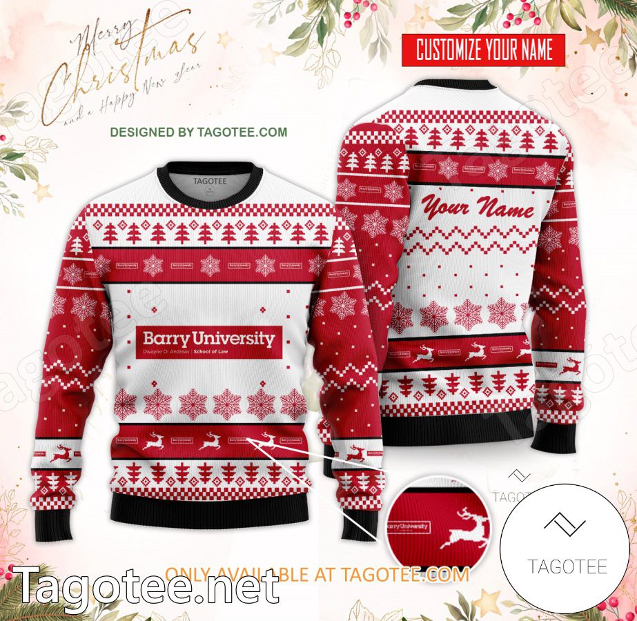 Barry University Law School Custom Ugly Christmas Sweater - BiShop