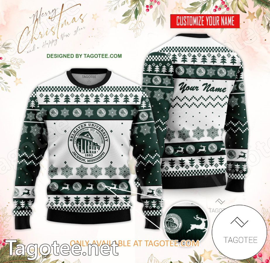 Belhaven University Custom Ugly Christmas Sweater - EmonShop