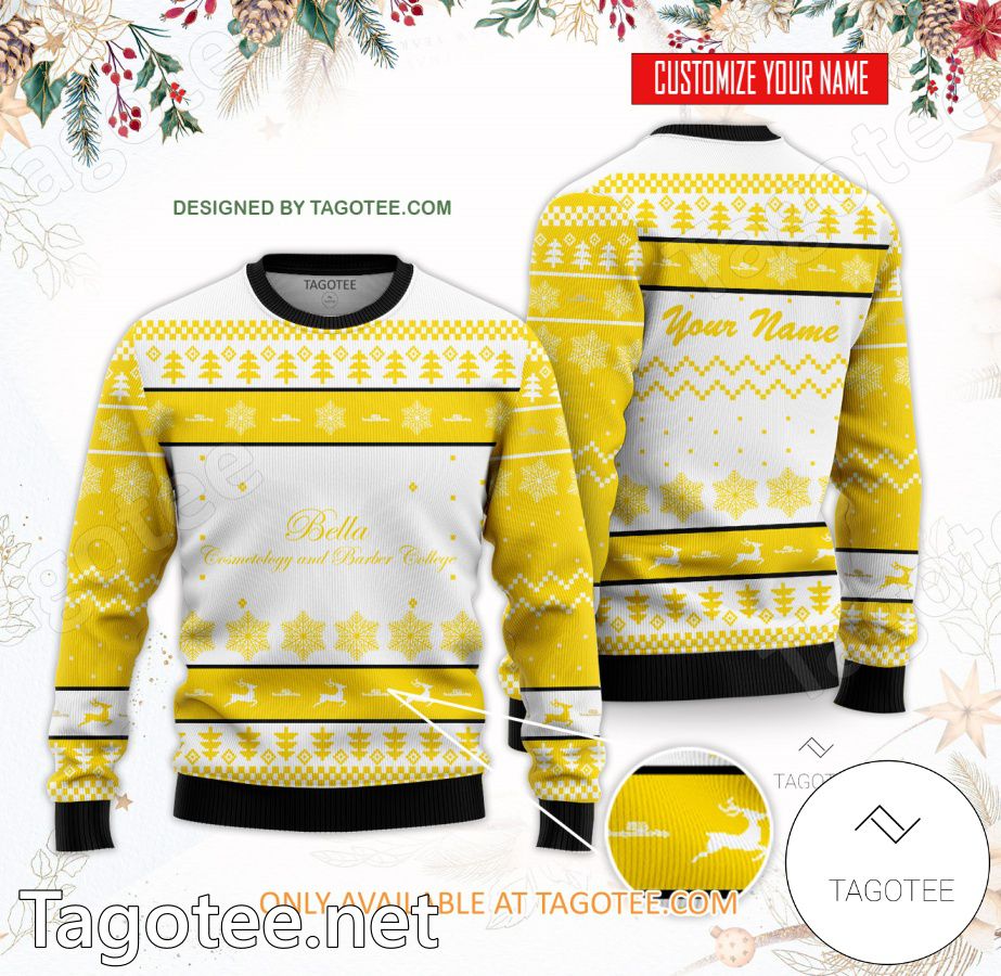 Bella Cosmetology and Barber College Custom Ugly Christmas Sweater - BiShop