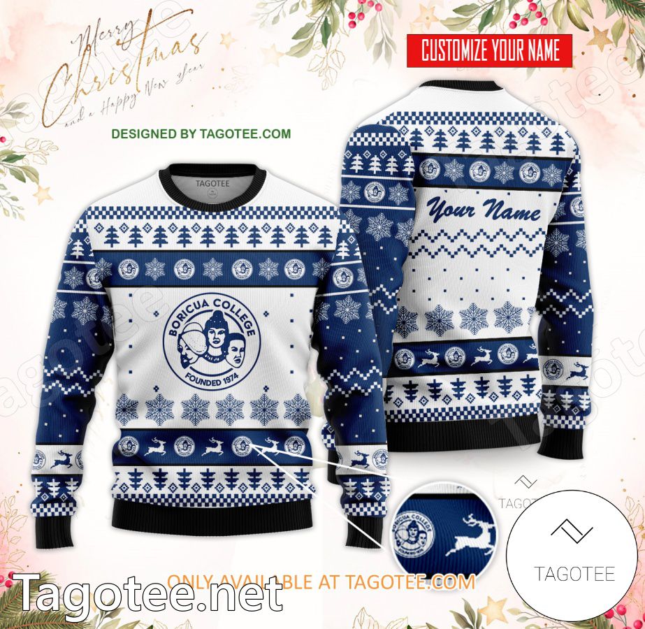 Boricua College Custom Ugly Christmas Sweater - EmonShop