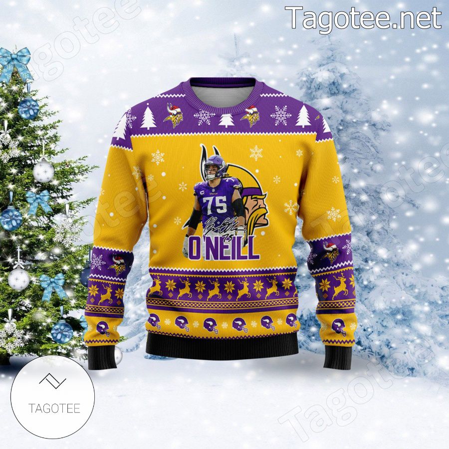 Brian O'Neill Minnesota Vikings Ugly Christmas Sweater a