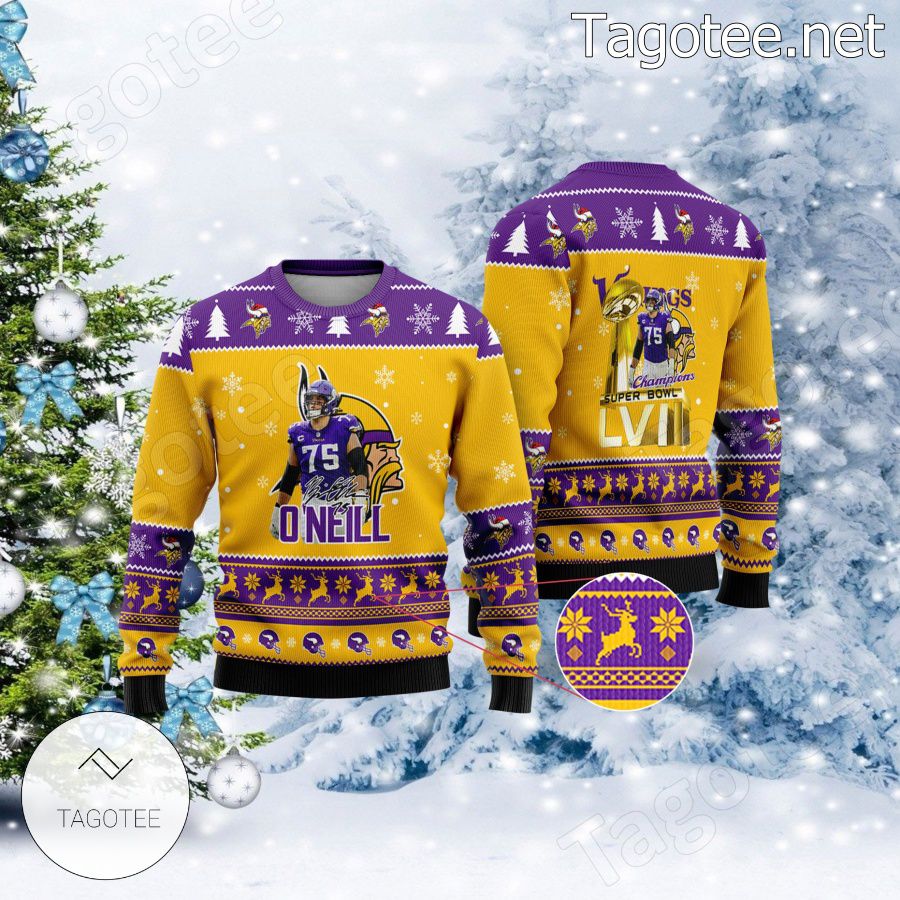 Brian O'Neill Minnesota Vikings Ugly Christmas Sweater