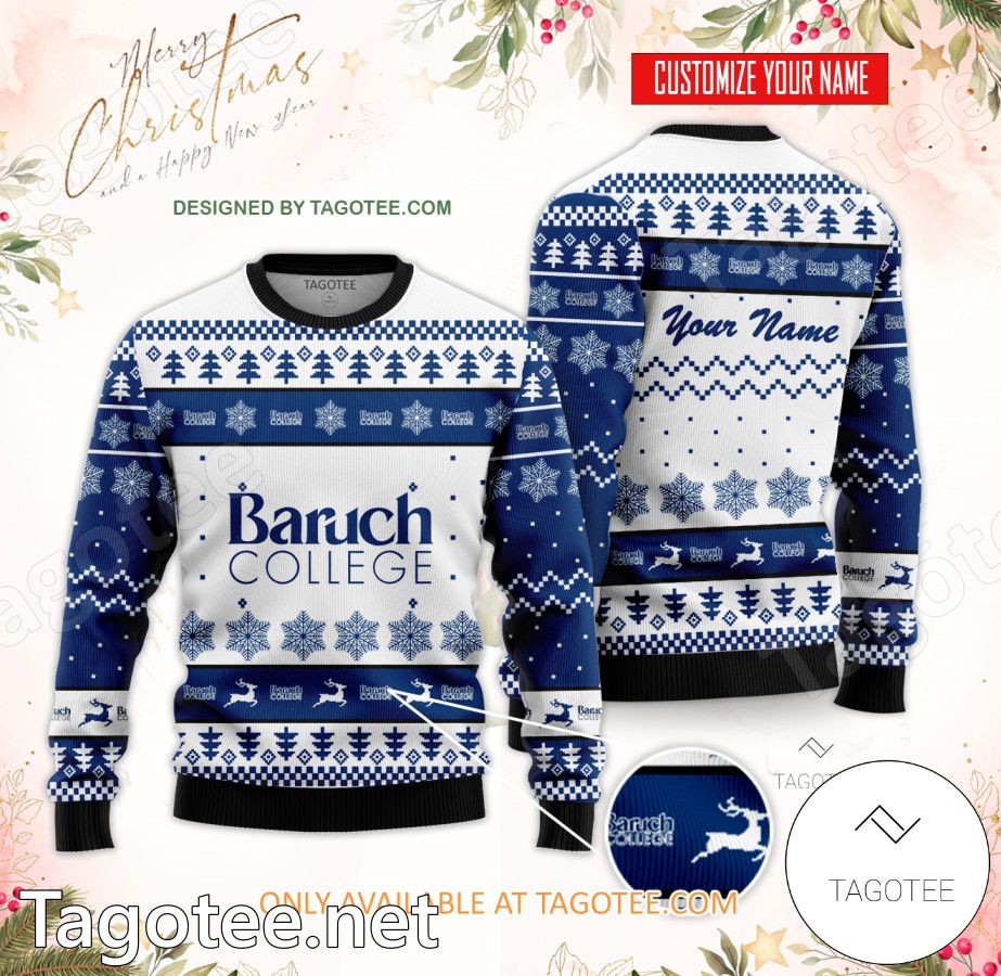 CUNY Bernard M Baruch College Custom Ugly Christmas Sweater - EmonShop