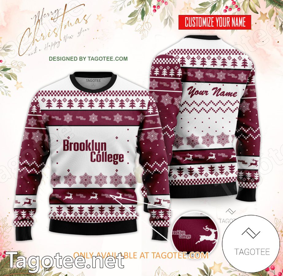 CUNY Brooklyn College Custom Ugly Christmas Sweater - EmonShop