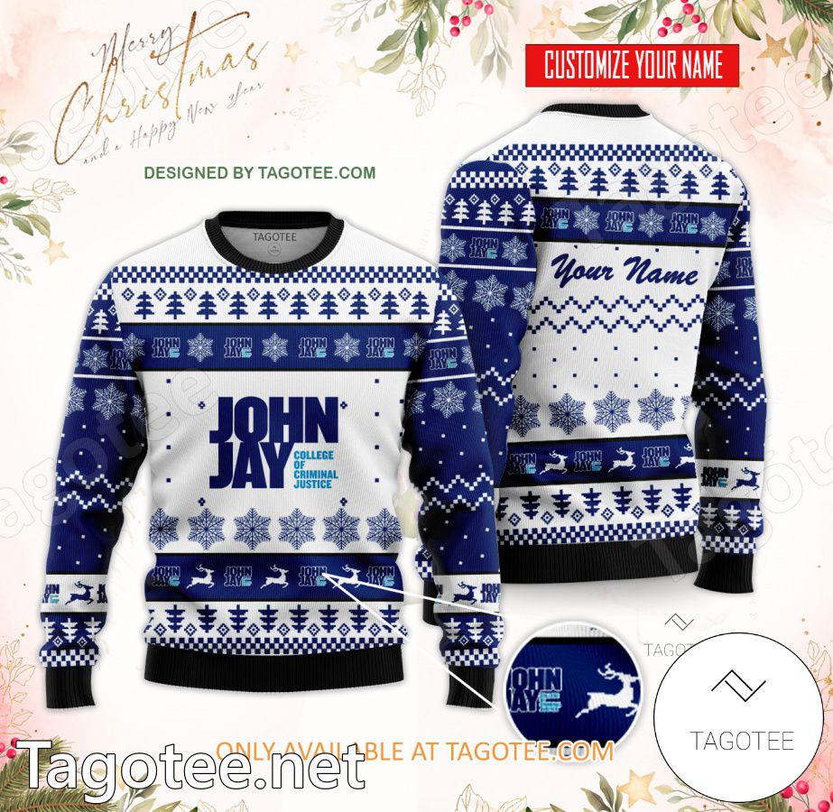 CUNY John Jay College of Criminal Justice Custom Ugly Christmas Sweater - EmonShop