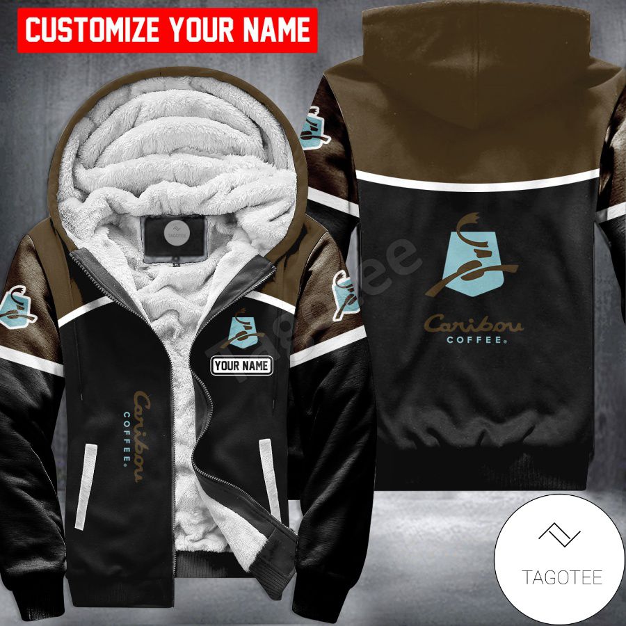 Caribou Coffee Custom Uniform Fleece Hoodie - MiuShop