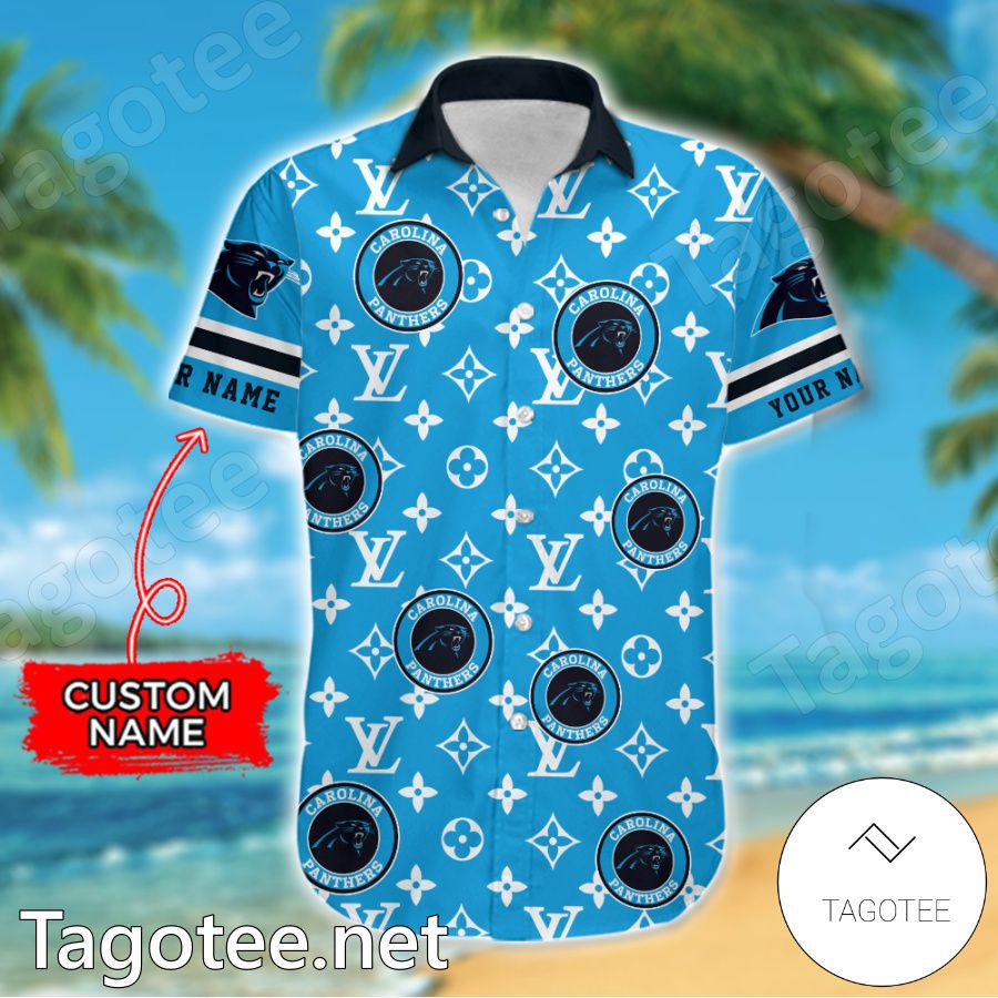 Carolina Panthers Louis Vuitton LV NFL Custom Hawaiian Shirt a