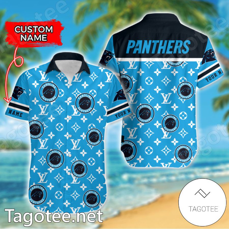 Carolina Panthers Louis Vuitton LV NFL Custom Hawaiian Shirt