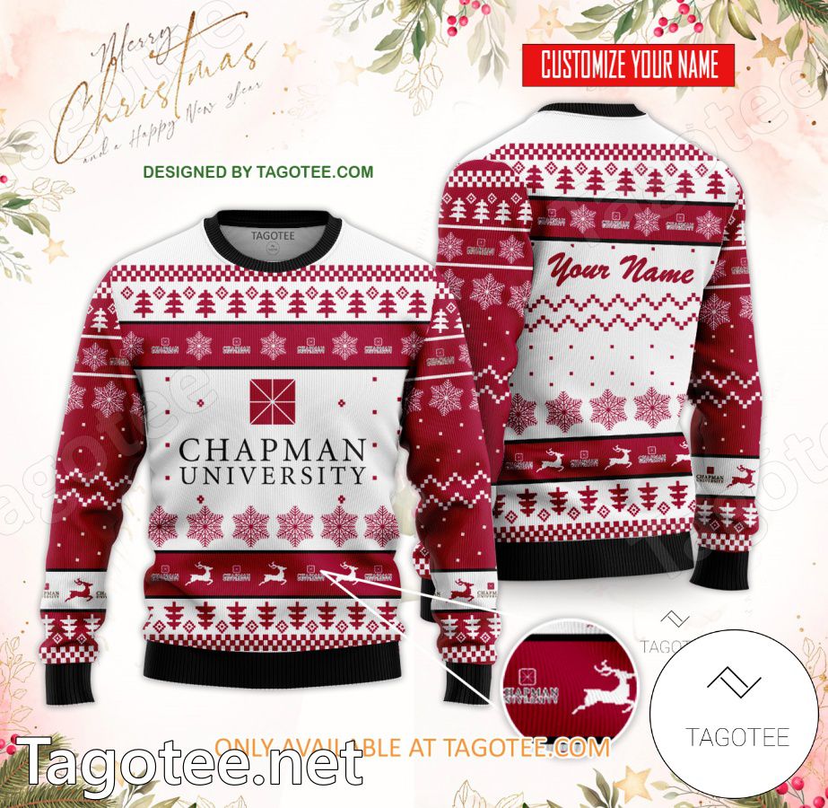 Chapman University Custom Ugly Christmas Sweater - EmonShop