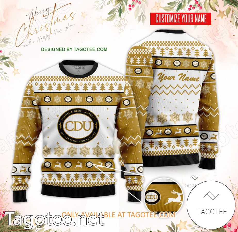 Charles R Drew University of Medicine and Science Custom Ugly Christmas Sweater - EmonShop