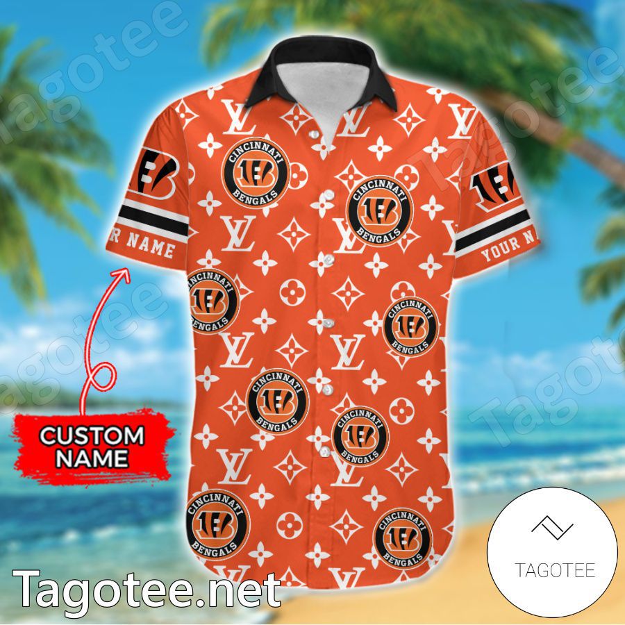 Cincinnati Bengals Louis Vuitton LV NFL Custom Hawaiian Shirt a