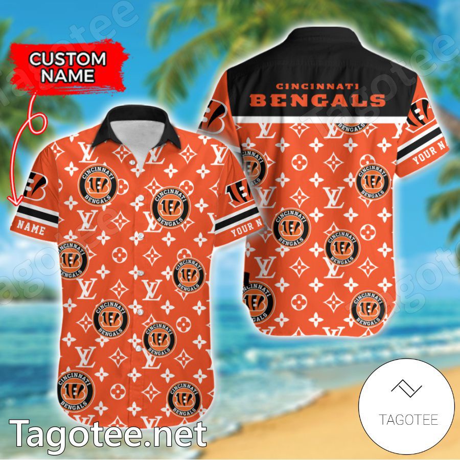 Cincinnati Bengals Louis Vuitton LV NFL Custom Hawaiian Shirt