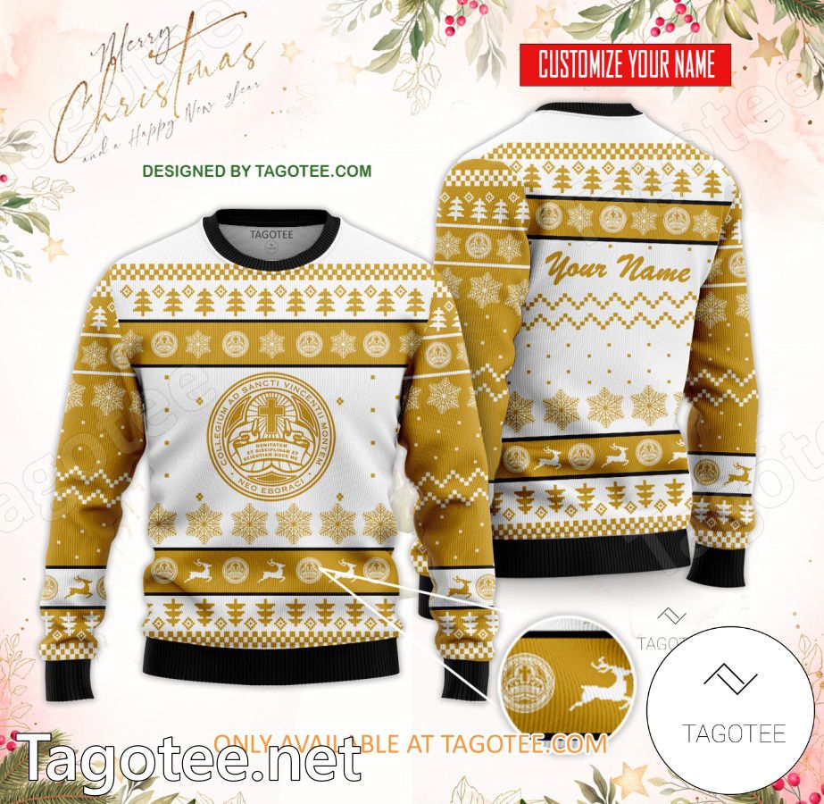 College of Mount Saint Vincent Custom Ugly Christmas Sweater - EmonShop