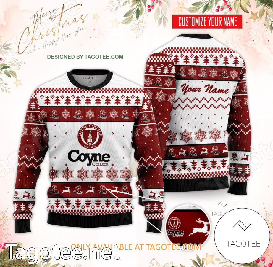 Coyne College Custom Ugly Christmas Sweater - BiShop