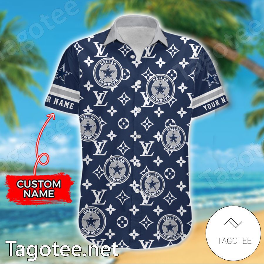 Dallas Cowboys Louis Vuitton LV NFL Custom Hawaiian Shirt a