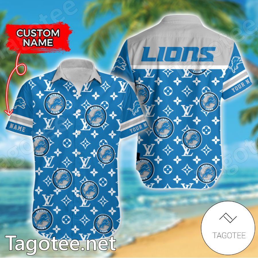 Detroit Lions Louis Vuitton LV NFL Custom Hawaiian Shirt