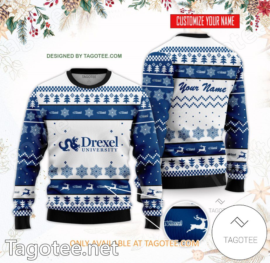 Drexel University Custom Ugly Christmas Sweater - BiShop