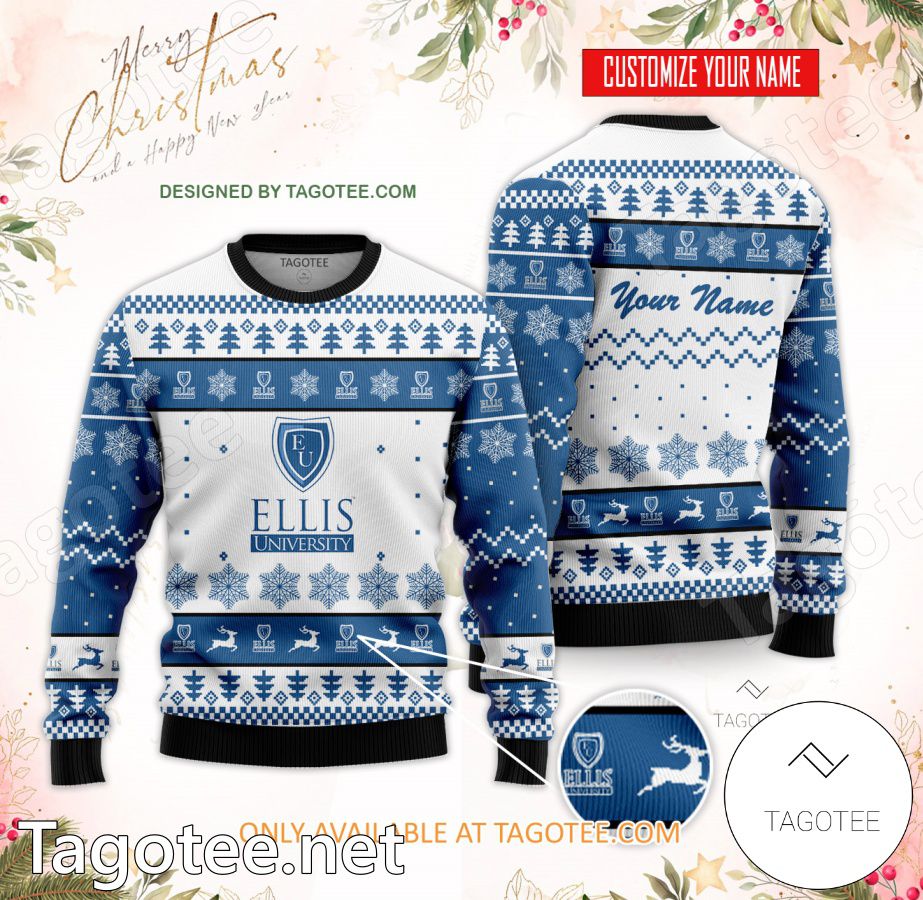 Ellis University Custom Ugly Christmas Sweater - BiShop