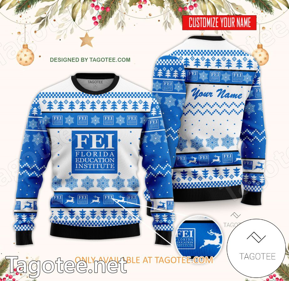 Florida Education Institute Custom Ugly Christmas Sweater - BiShop