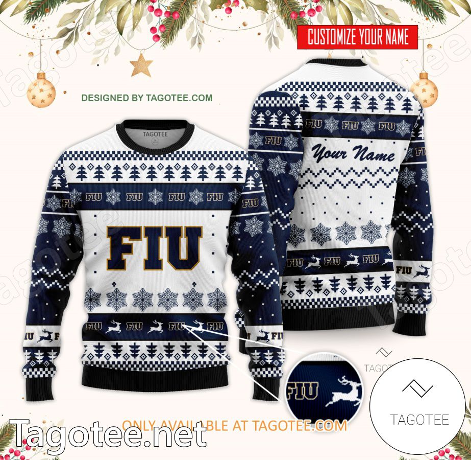 Florida International University Custom Ugly Christmas Sweater - BiShop