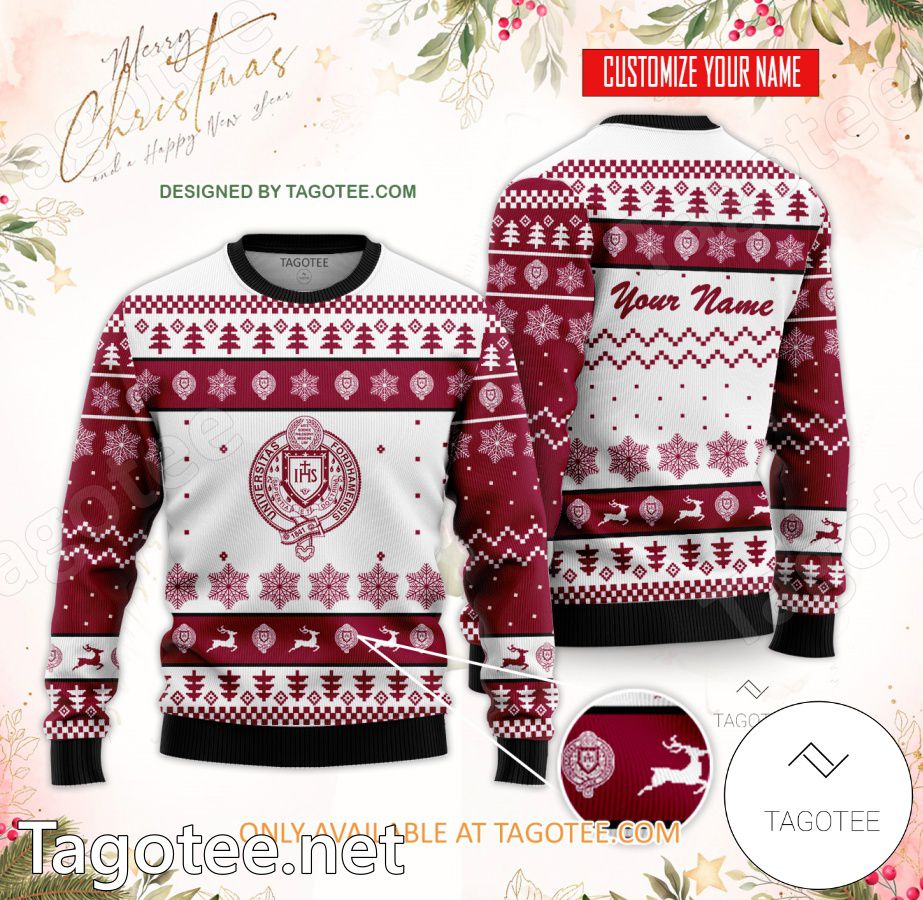 Fordham University Custom Ugly Christmas Sweater - EmonShop