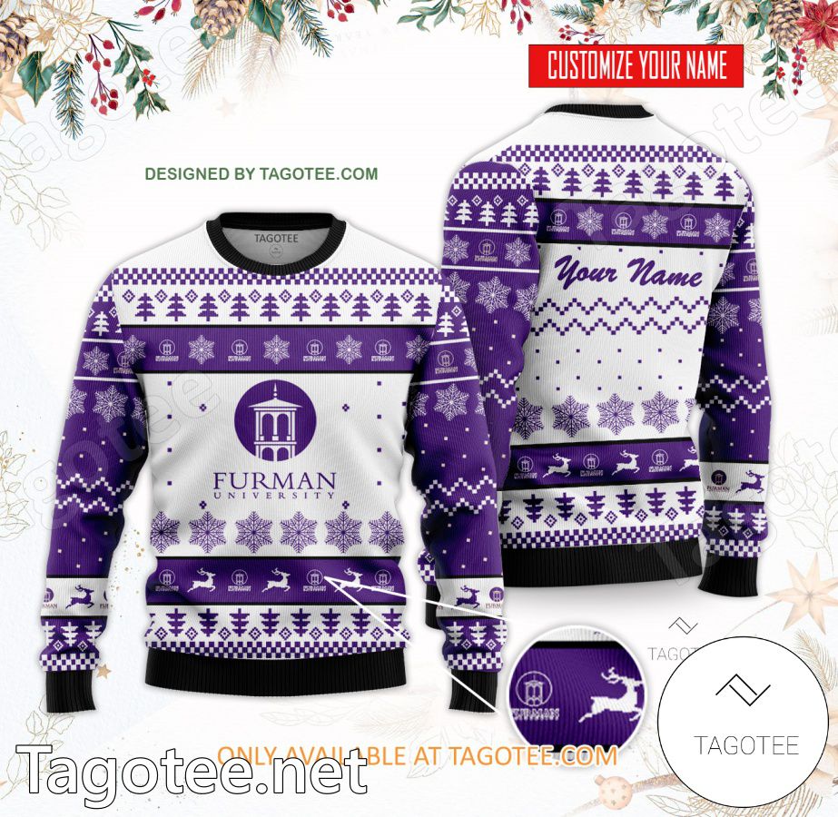 Furman University Custom Ugly Christmas Sweater - BiShop