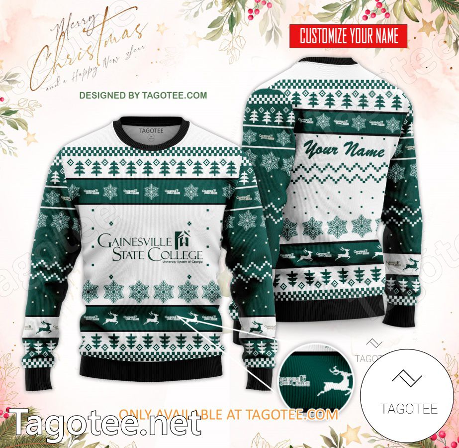 Gainesville State College Custom Ugly Christmas Sweater - BiShop