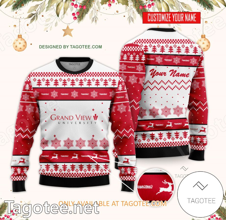 Grand View University Custom Ugly Christmas Sweater - BiShop