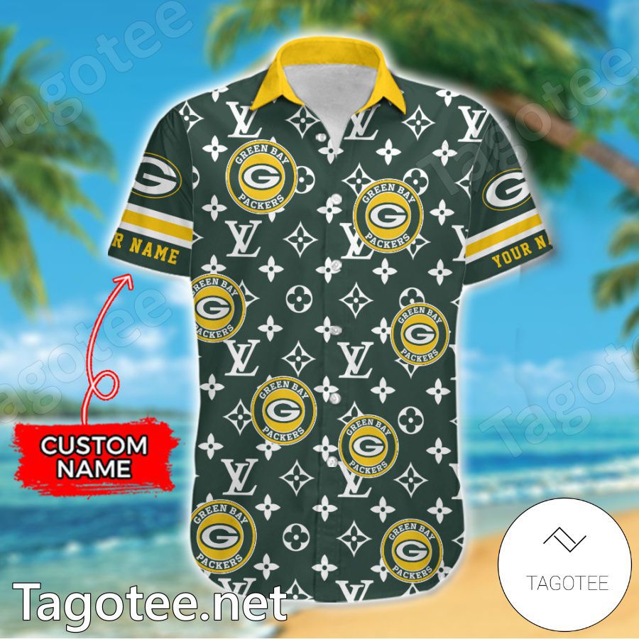 Green Bay Packers Louis Vuitton LV NFL Custom Hawaiian Shirt a