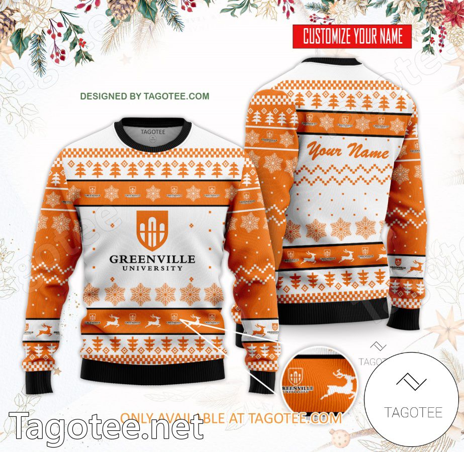 Greenville University Custom Ugly Christmas Sweater - BiShop