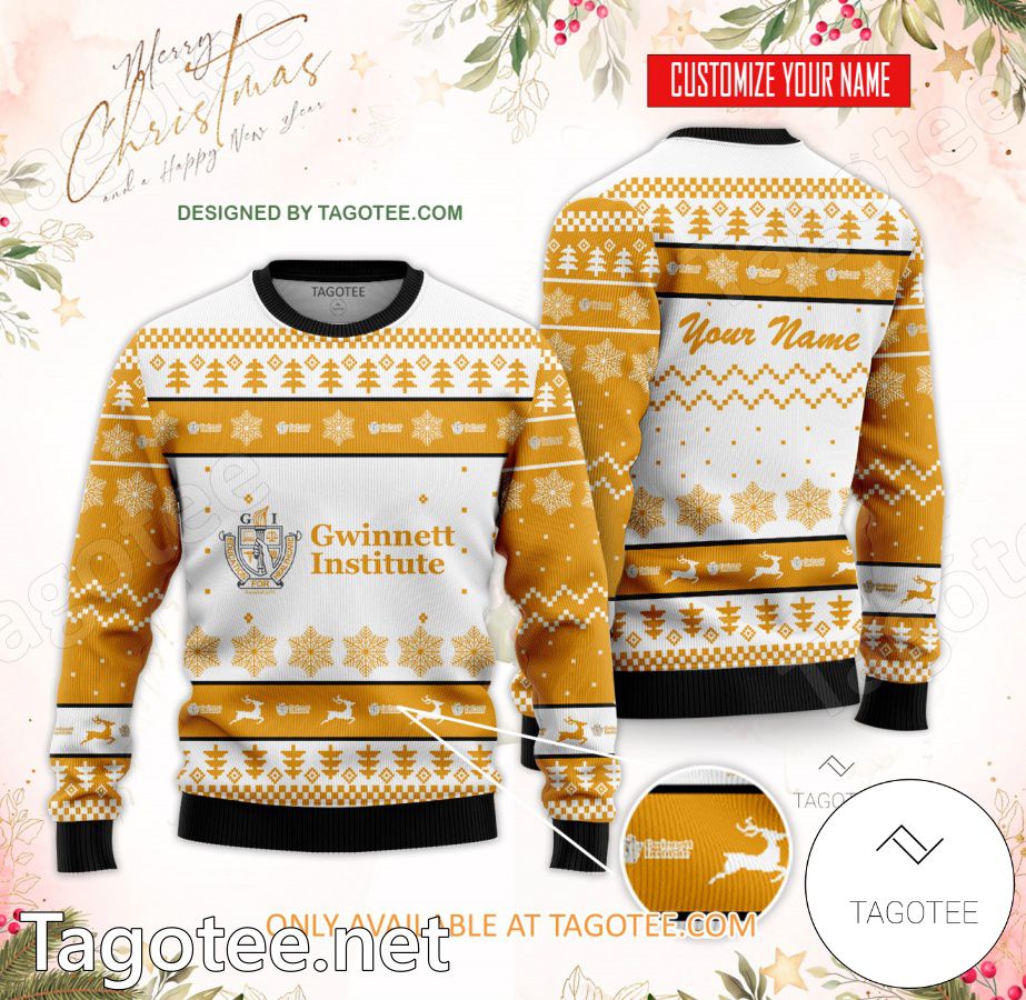 Gwinnett Institute Custom Ugly Christmas Sweater - BiShop