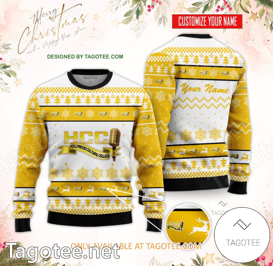 Hollywood Cultural College Custom Ugly Christmas Sweater - EmonShop