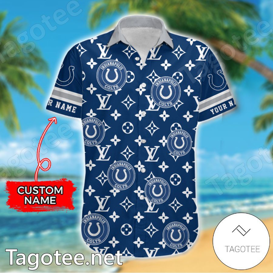 Indianapolis Colts Louis Vuitton LV NFL Custom Hawaiian Shirt a