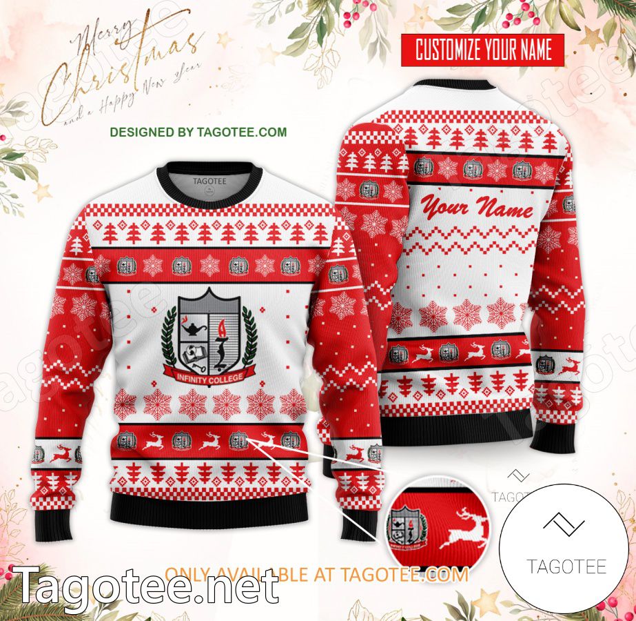 Infinity College Custom Ugly Christmas Sweater - EmonShop