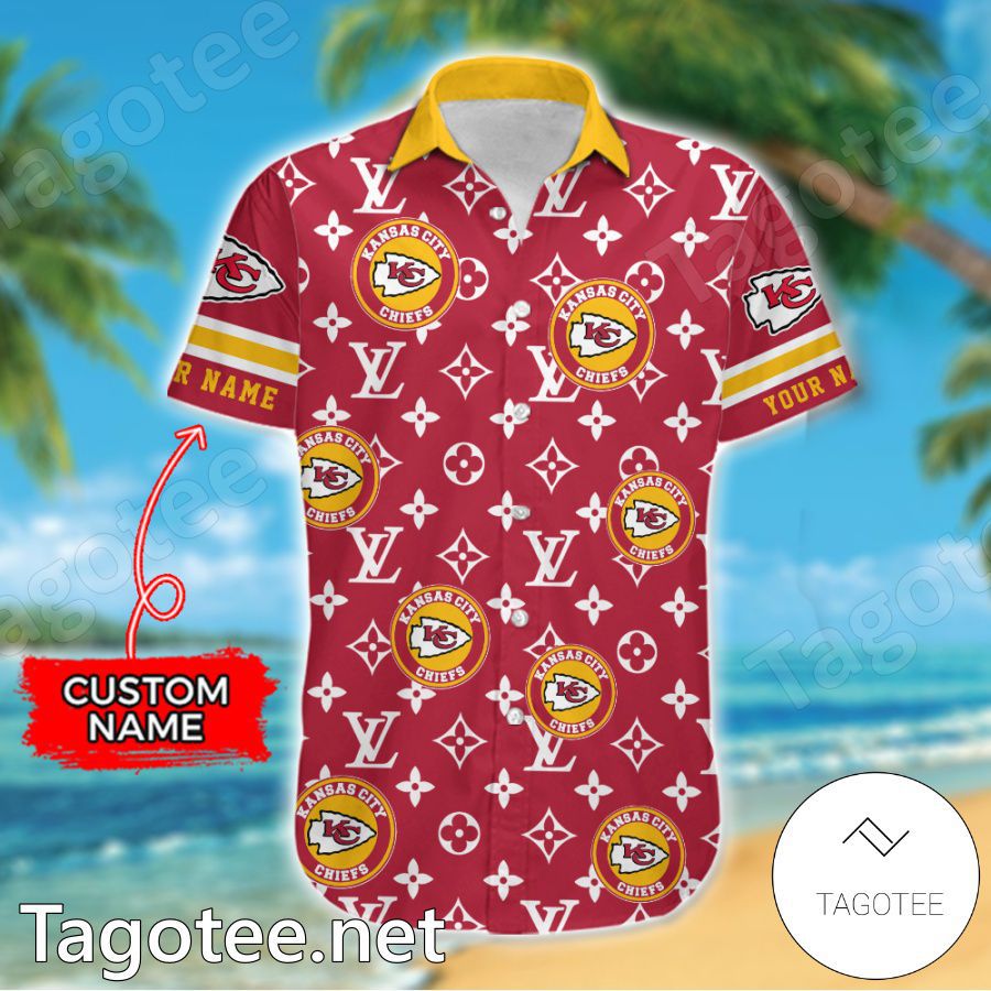 Kansas City Chiefs Louis Vuitton LV NFL Custom Hawaiian Shirt a