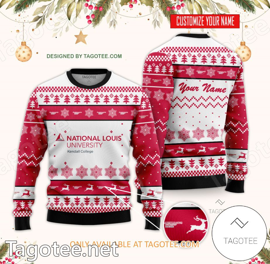 Kendall College Custom Ugly Christmas Sweater - BiShop