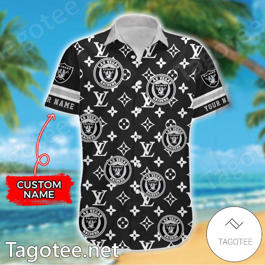 Las Vegas Raiders Louis Vuitton LV NFL Custom Hawaiian Shirt a