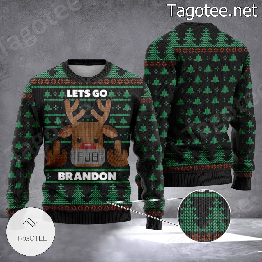 Let's Go Brandon FJB Reindeer Ugly Christmas Sweater