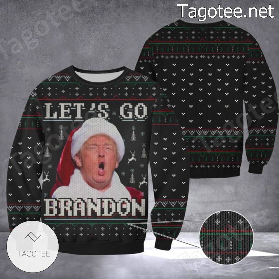 Let's Go Brandon Funny Trump Merch Ugly Christmas Sweater