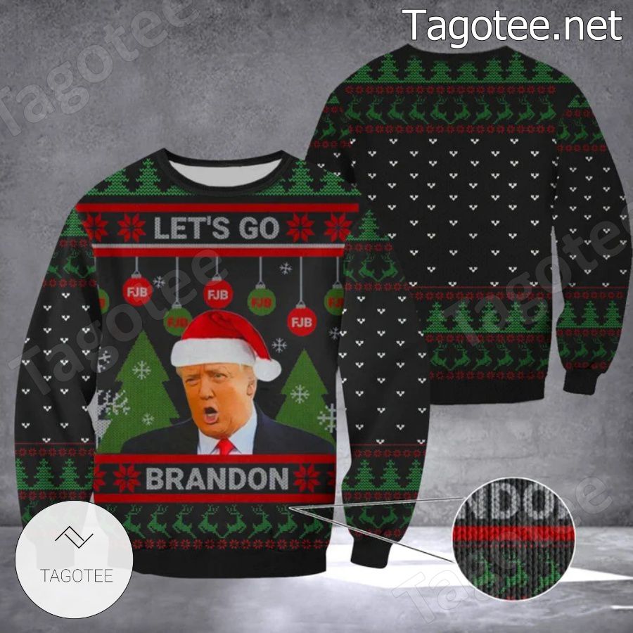 Let's Go Brandon Trump 2024 Ugly Christmas Sweater