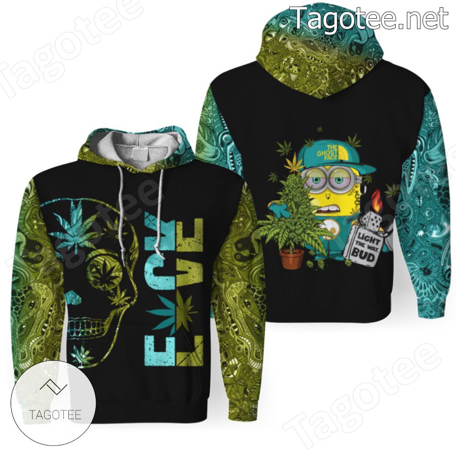 Light The Way BUD Weed Minions Hoodie