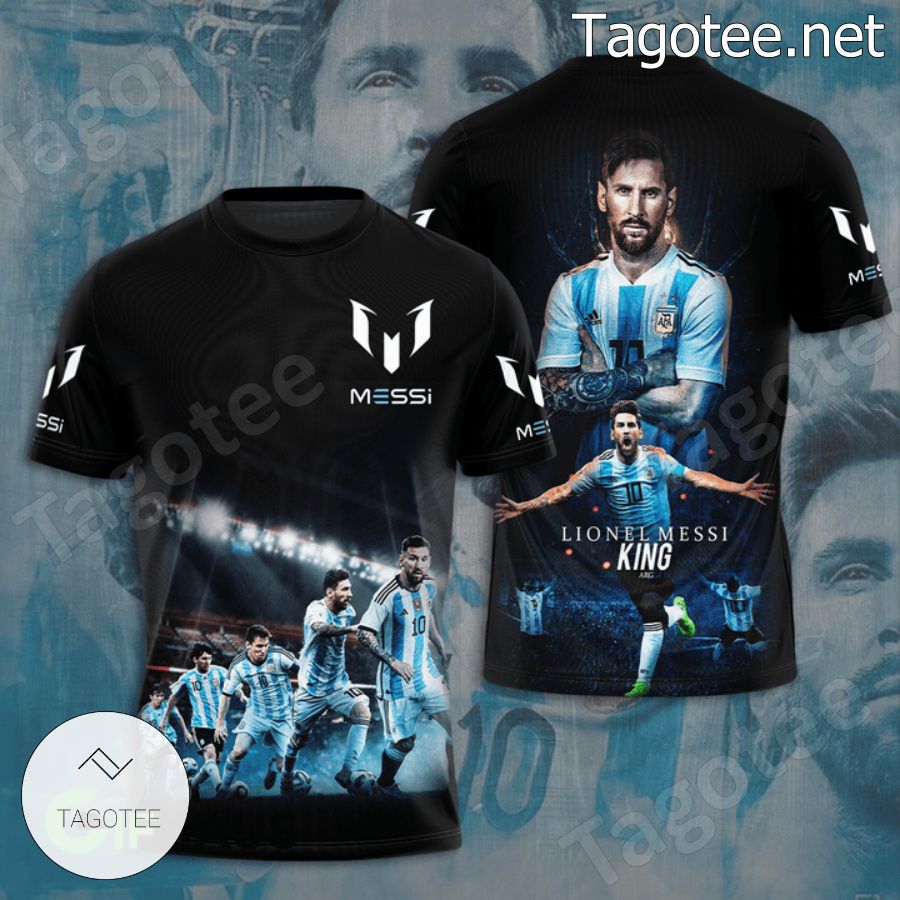 Lionel Messi Argentina King World Cup Champion 2022 T-shirt, Hoodie a