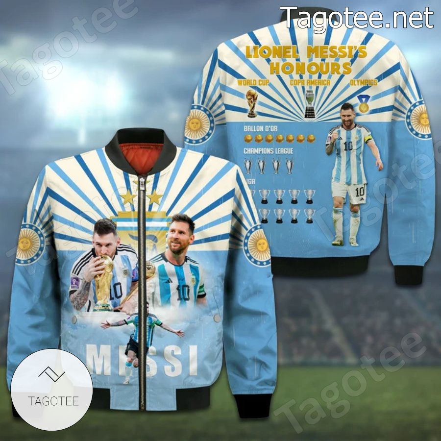 Lionel Messi Honours Argentina World Cup 2022 Bomber Jacket