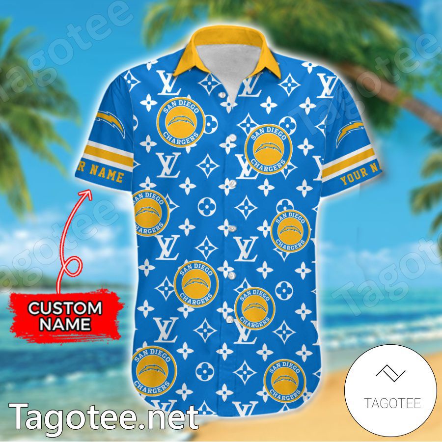 Los Angeles Chargers Louis Vuitton LV NFL Custom Hawaiian Shirt a